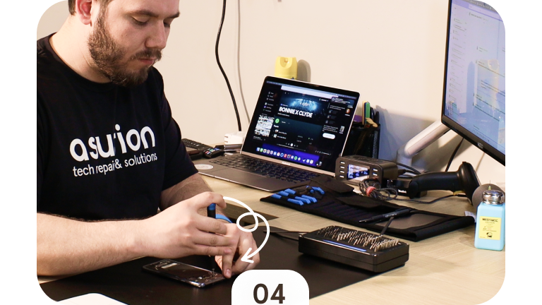 04. Her broken device arrives at our logistics center