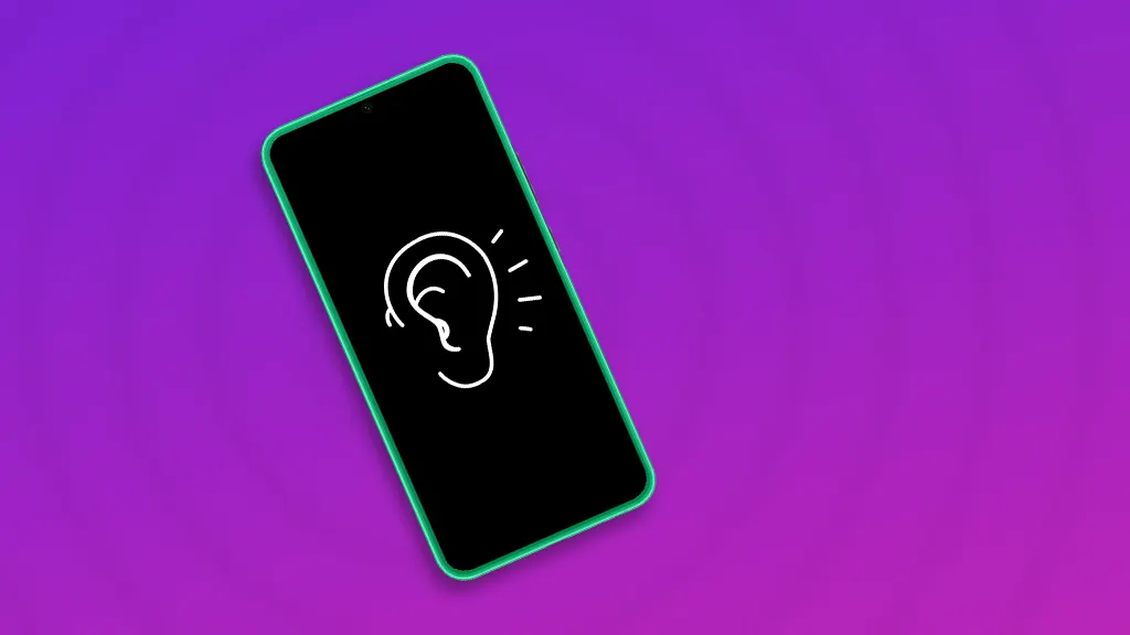 Phone listening to user on isolated background